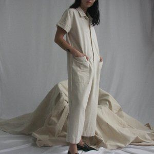 Cotton Canvas Jumpsuit Coveralls